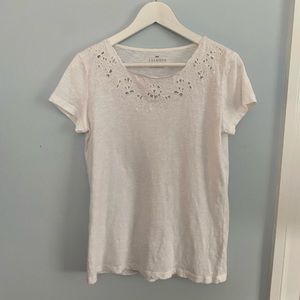 White Tshirt with Lace Detail